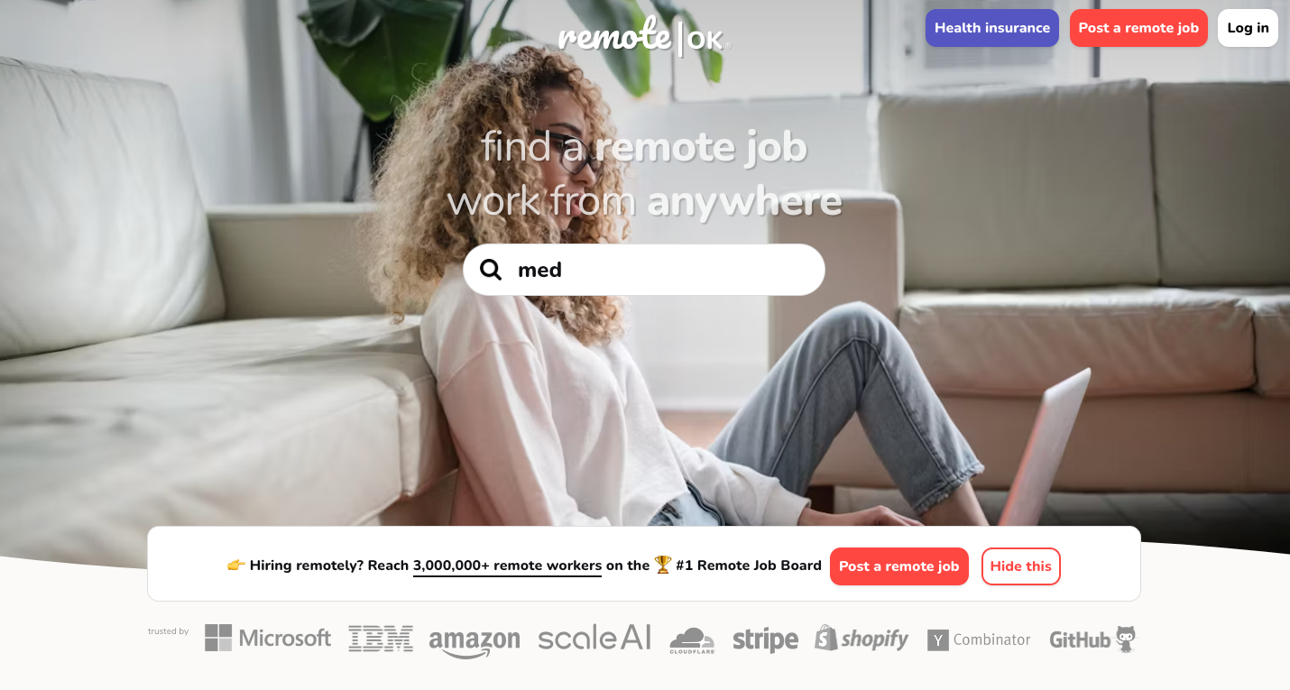 remoteOk plateformes pour trouver des missions en télétravail